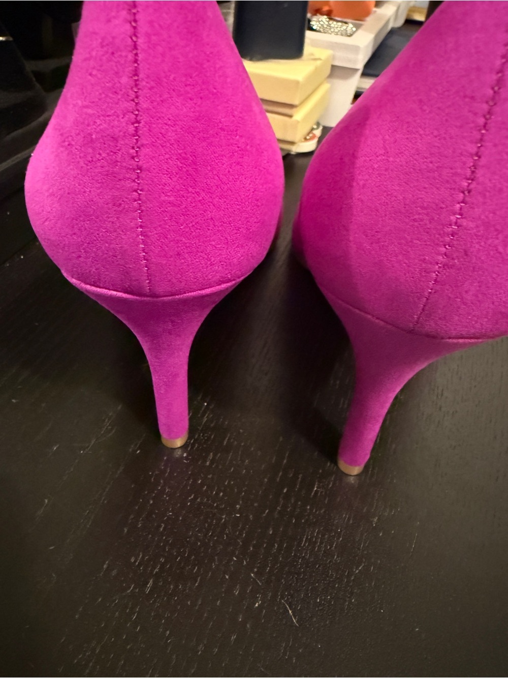 INC International Concepts Hot Pink Pointed-Toe Pumps - Picture 2 of 5